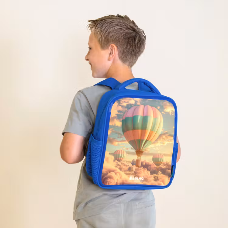 Kids backpack - Blue - Pastel skyliner — 2