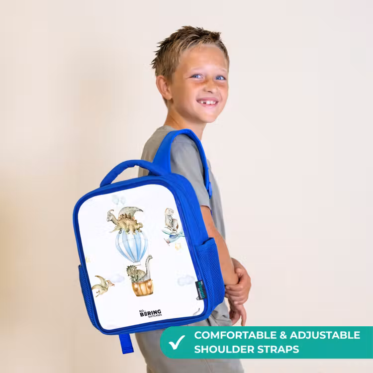 Kids backpack - Blue - Wandering dinosaurs — 4
