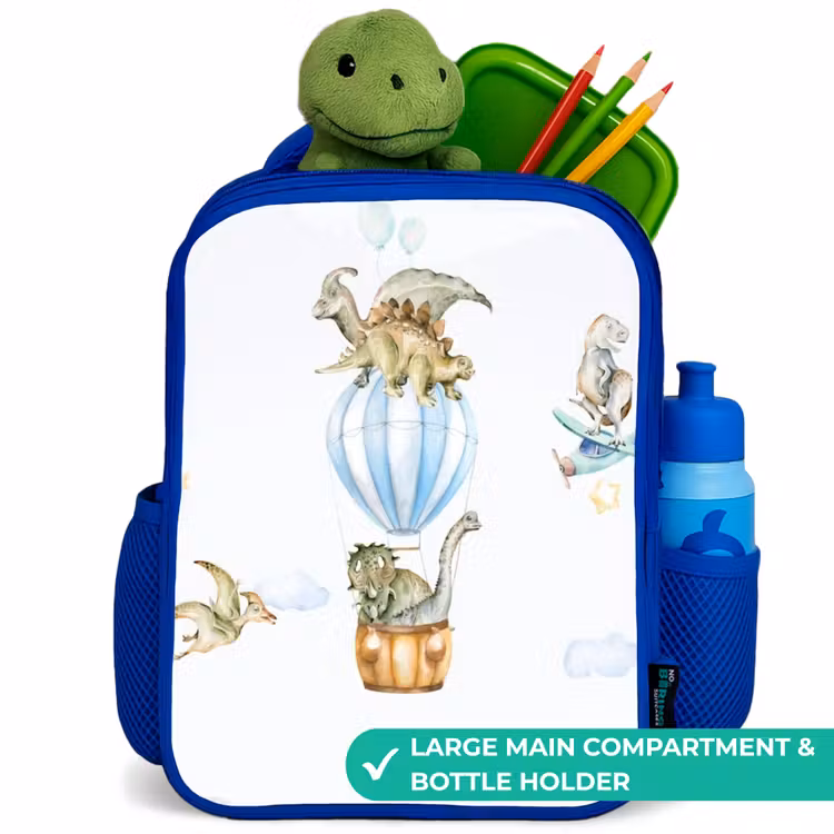 Kids backpack - Blue - Wandering dinosaurs — 5