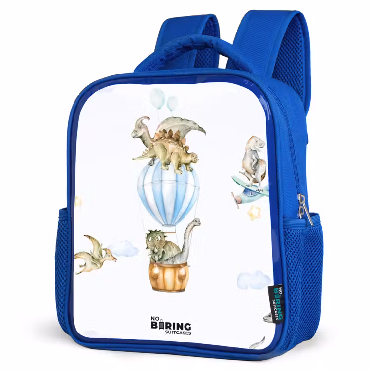 Kids backpack - Blue - Wandering dinosaurs — 7