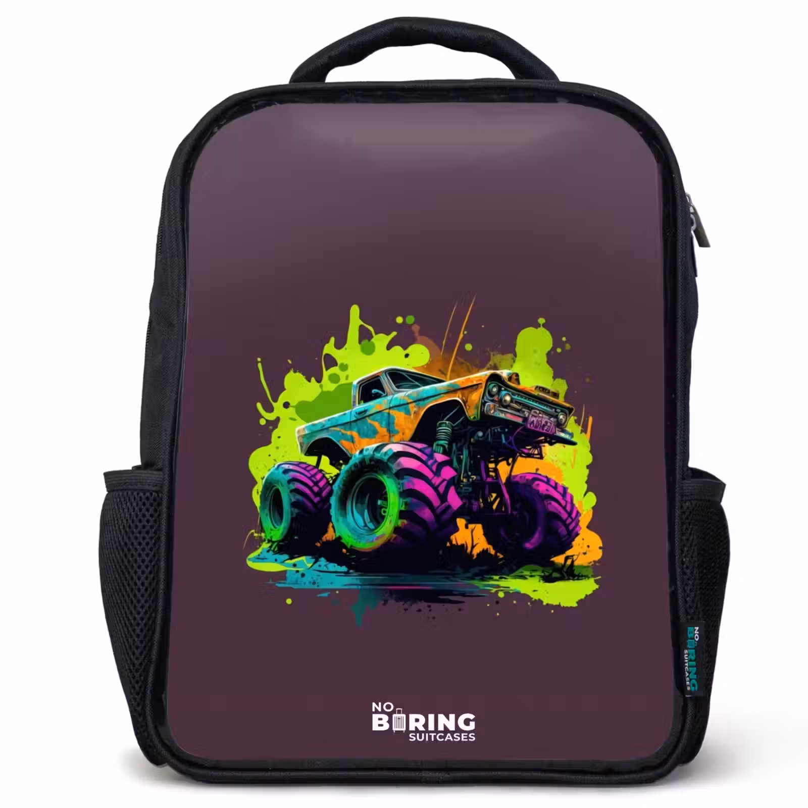 Kids backpack - Black - Neon Wheels — 1