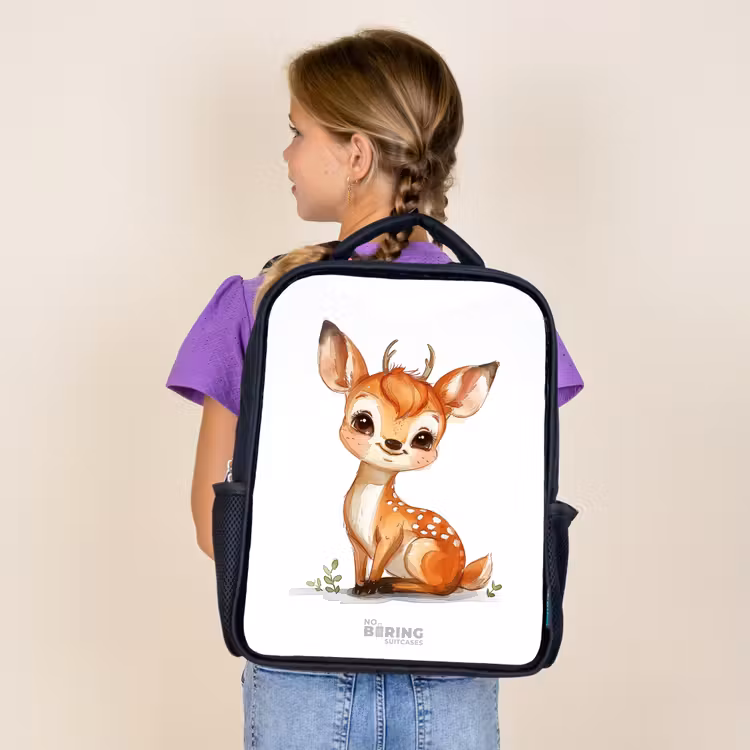 Kids backpack - Black - Baby deer — 4