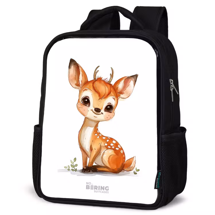 Kids backpack - Black - Baby deer — 6