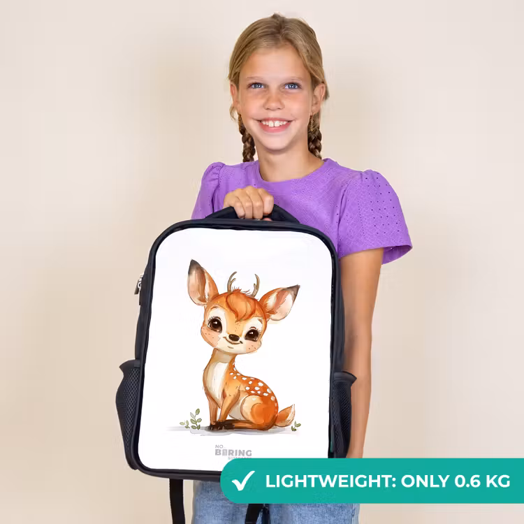 Kids backpack - Black - Baby deer — 9