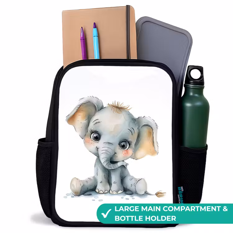 Kids backpack - Black - Baby elephant — 10