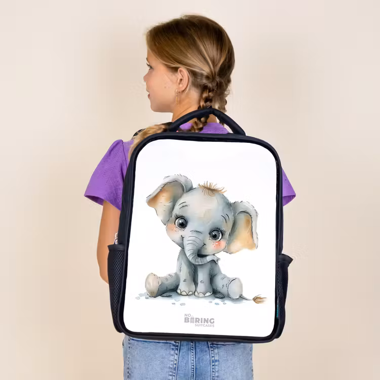 Kids backpack - Black - Baby elephant — 4