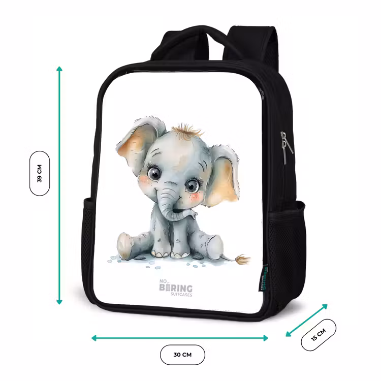 Kids backpack - Black - Baby elephant — 8