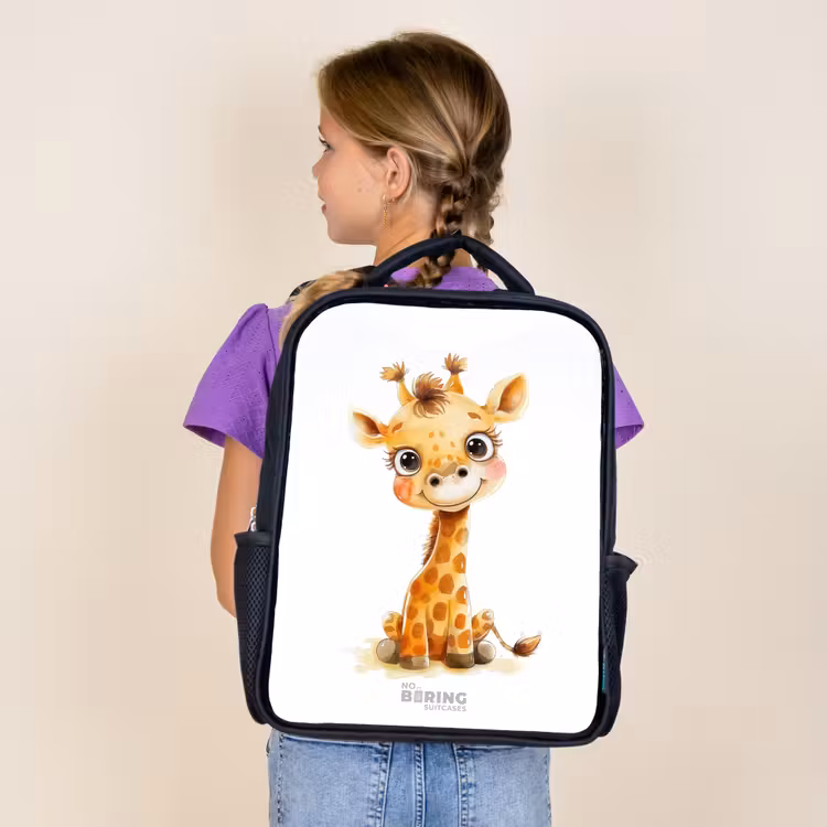Kids backpack - Black - Baby giraffe — 4
