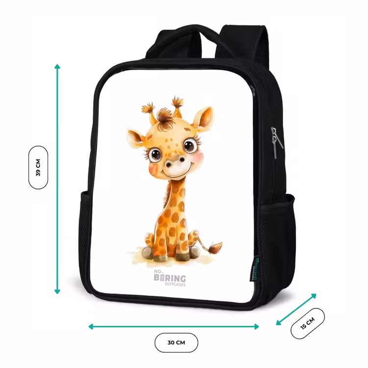 Kids backpack - Black - Baby giraffe — 8