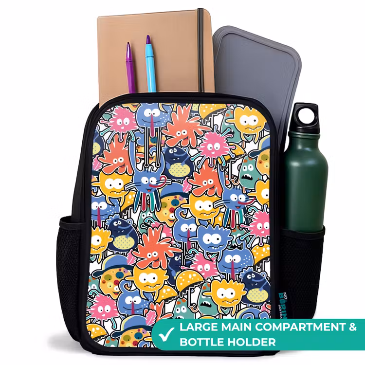 Kids backpack - Black - Beasts with Big Eyes — 10
