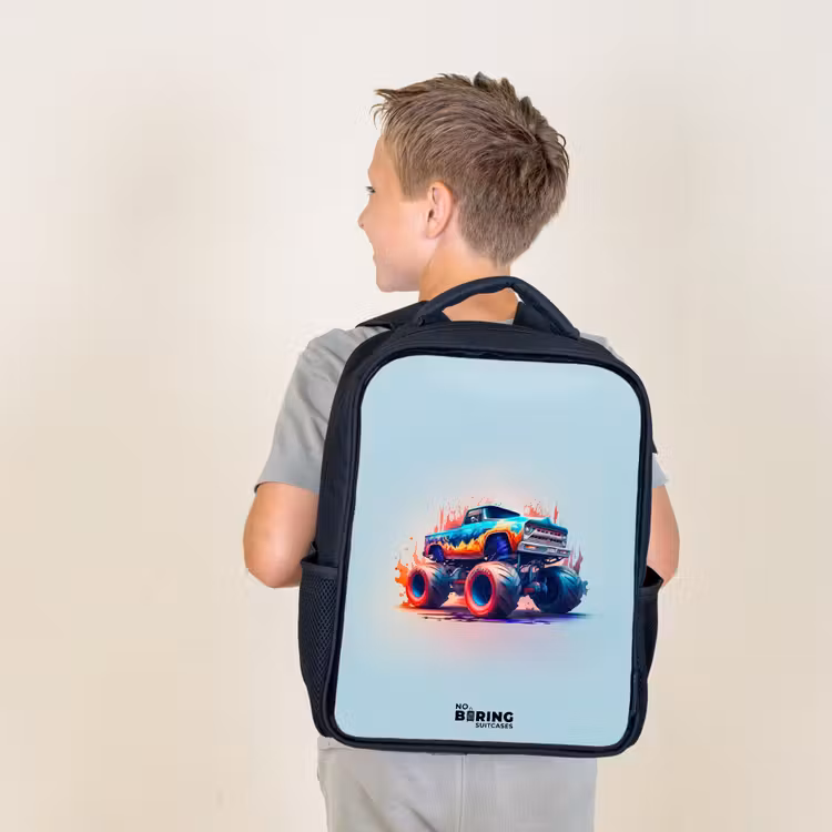 Kids backpack - Black - Fierce Wheels — 2