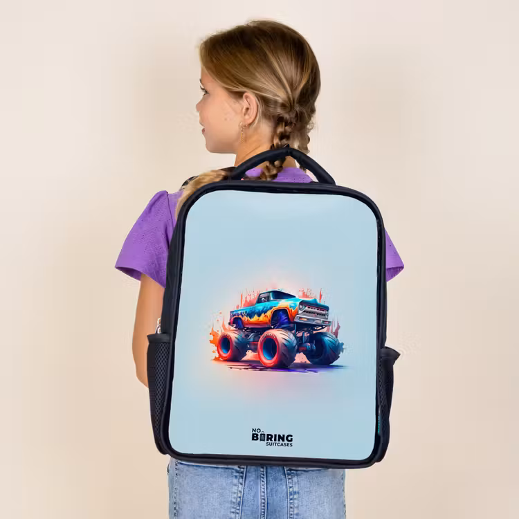 Kids backpack - Black - Fierce Wheels — 4