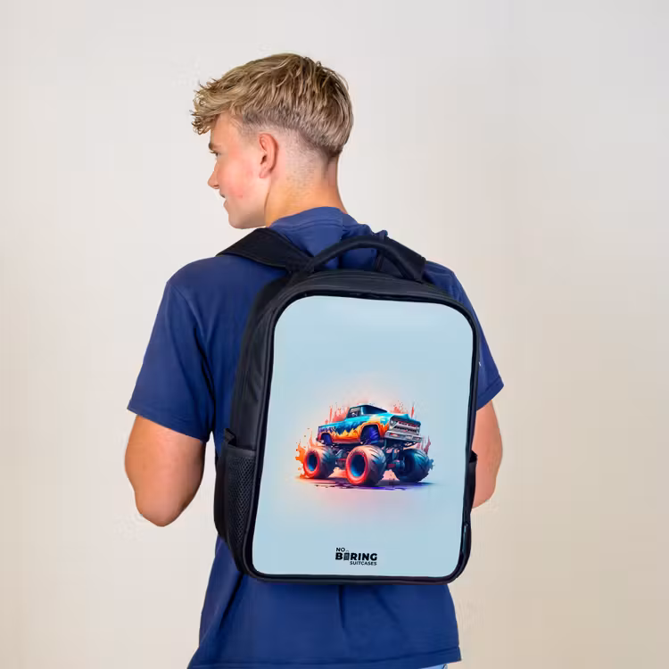 Kids backpack - Black - Fierce Wheels — 5