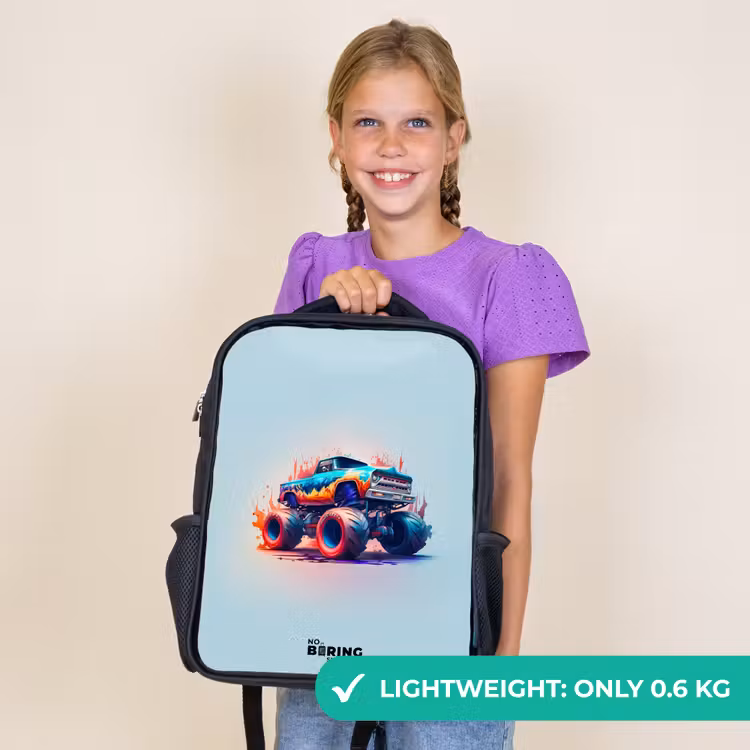 Kids backpack - Black - Fierce Wheels — 9