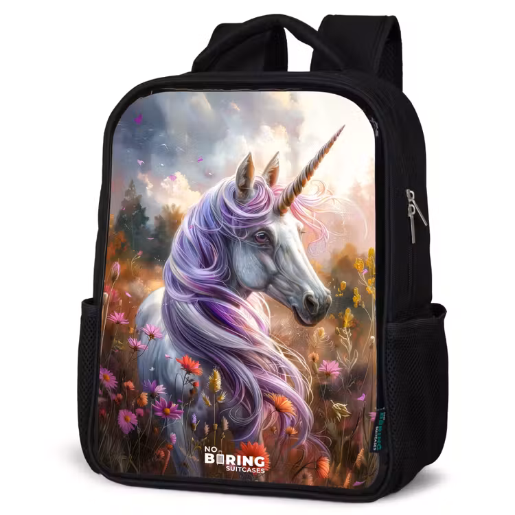 Kids backpack - Black - Lavender spring horn — 6