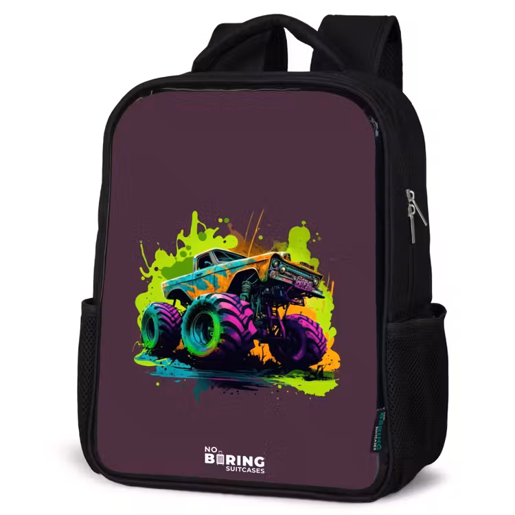 Kids backpack - Black - Neon Wheels — 6