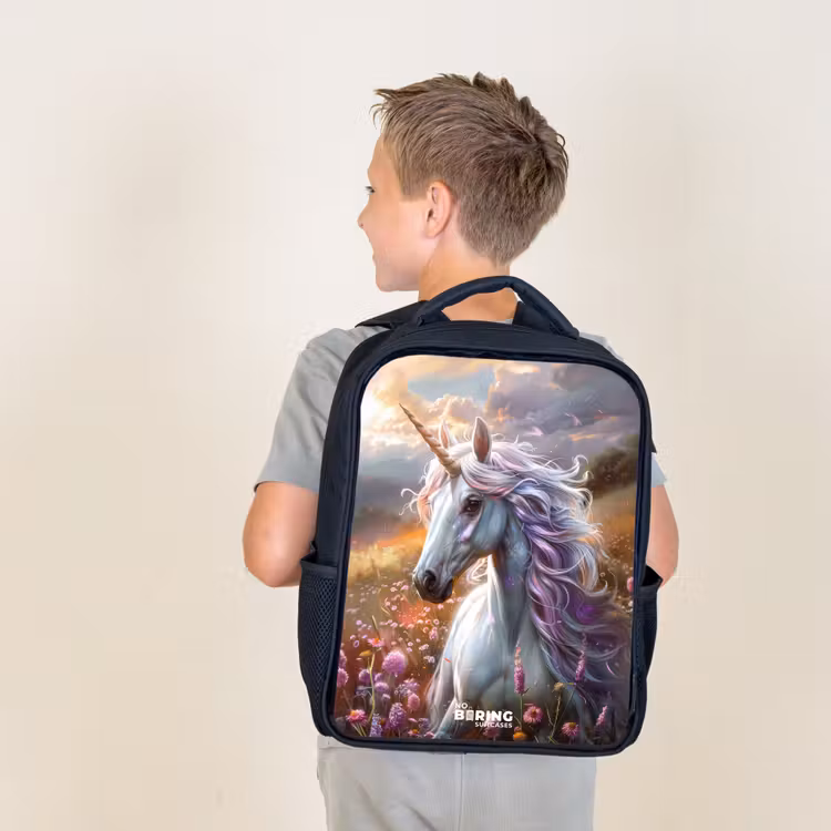 Kids backpack - Black - Pastel pearl horn — 2