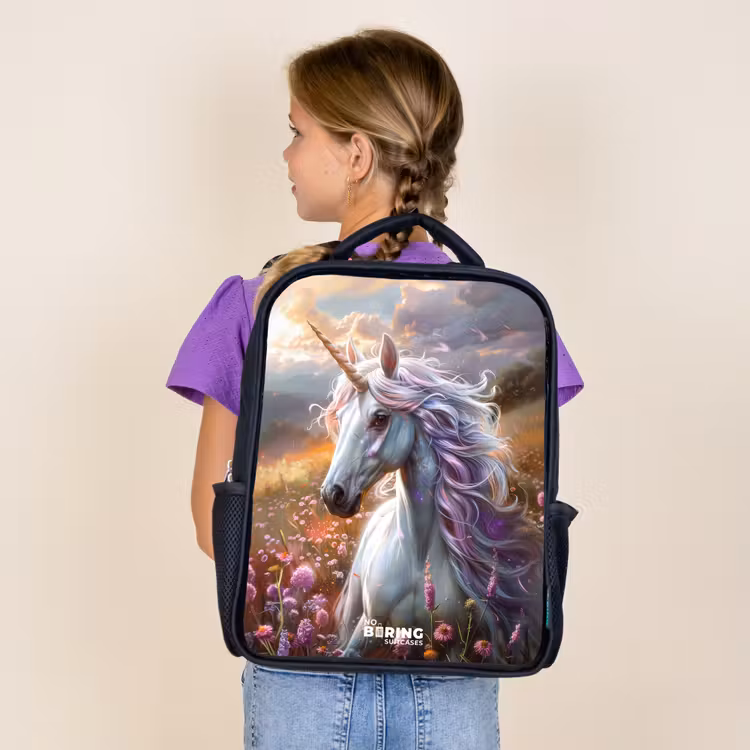 Kids backpack - Black - Pastel pearl horn — 4