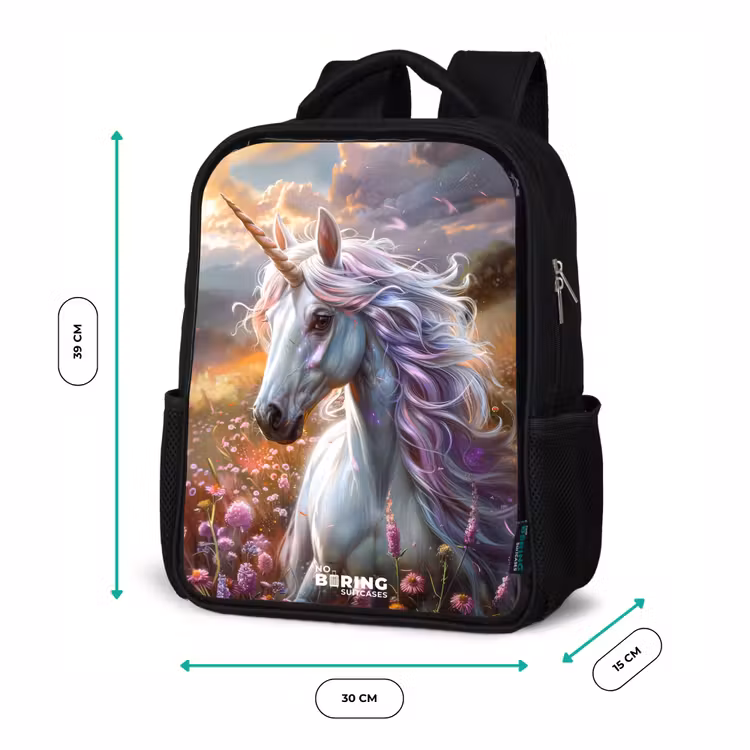 Kids backpack - Black - Pastel pearl horn — 8