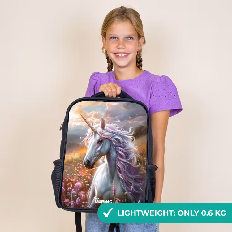 Kids backpack - Black - Pastel pearl horn — 9