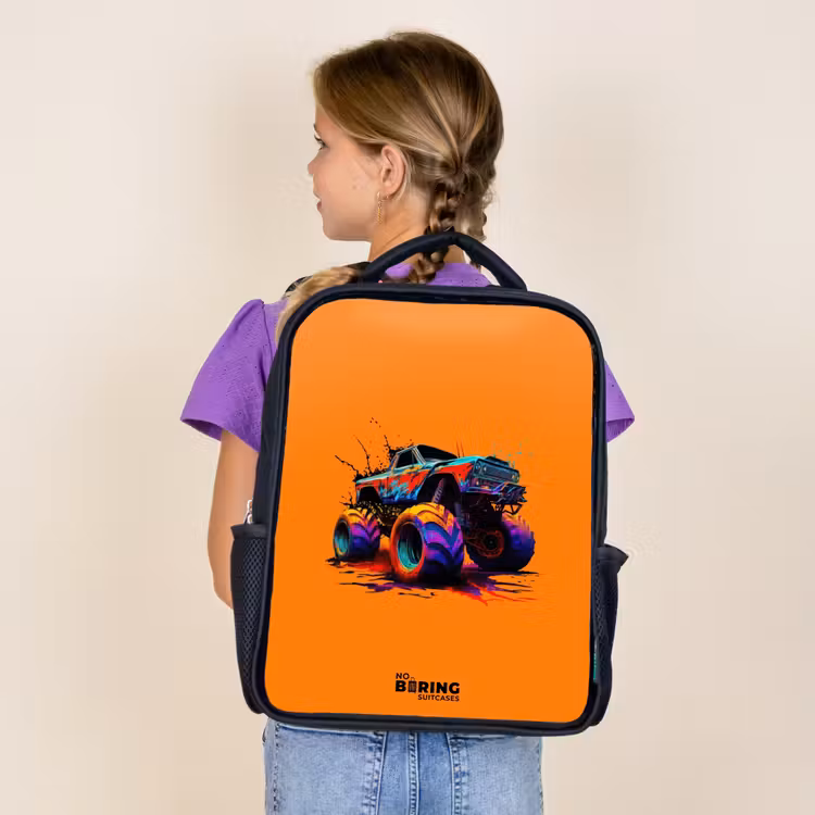 Kids backpack - Black - Rainbow Wheels — 4