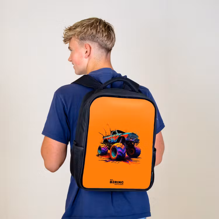 Kids backpack - Black - Rainbow Wheels — 5