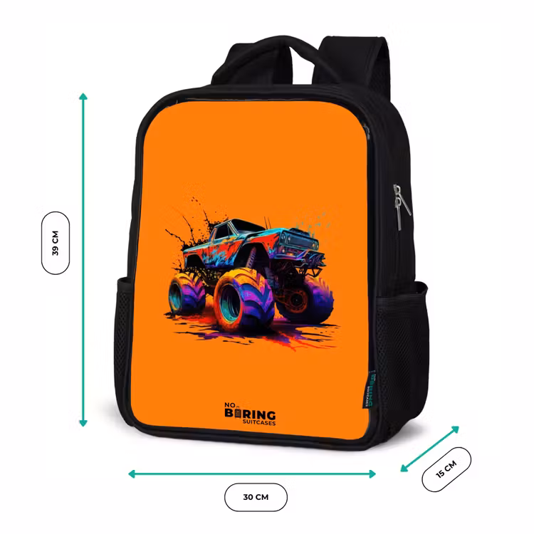 Kids backpack - Black - Rainbow Wheels — 8