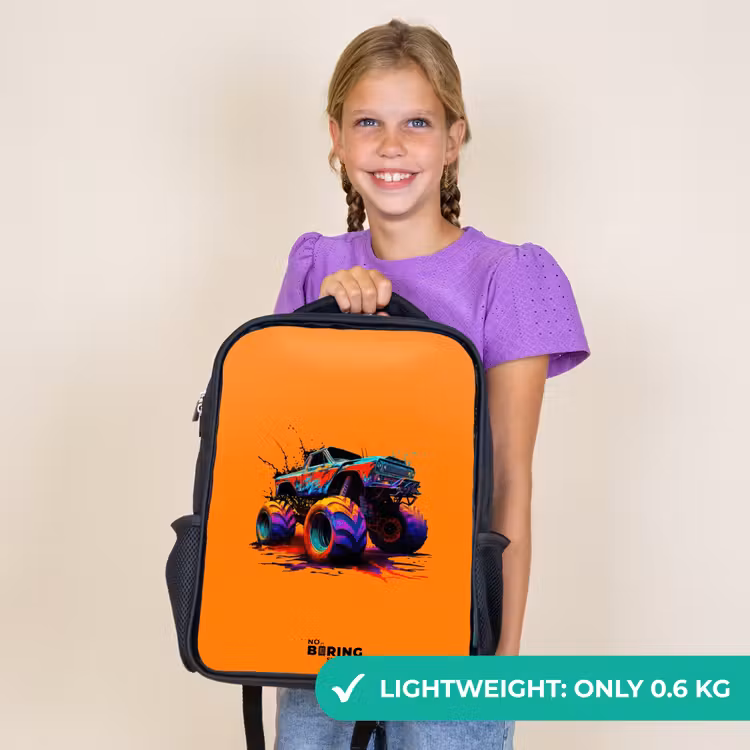 Kids backpack - Black - Rainbow Wheels — 9