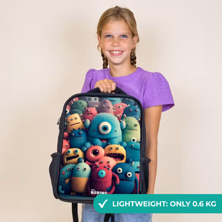 Kids backpack - Black - Soft and convex samples — 9