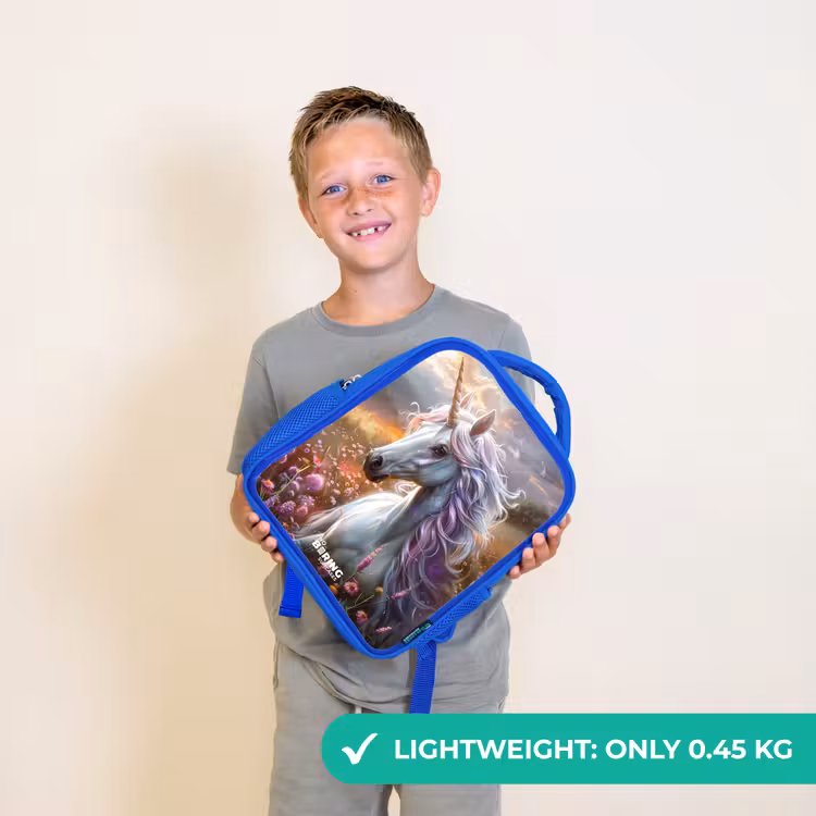 Kids backpack - Blue - Pastel pearl horn — 3