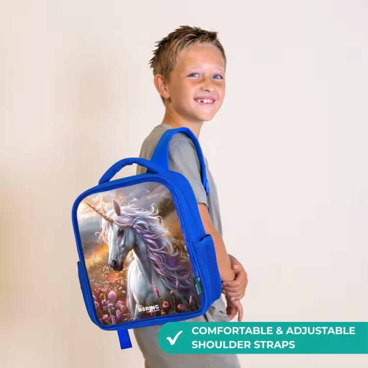 Kids backpack - Blue - Pastel pearl horn — 4
