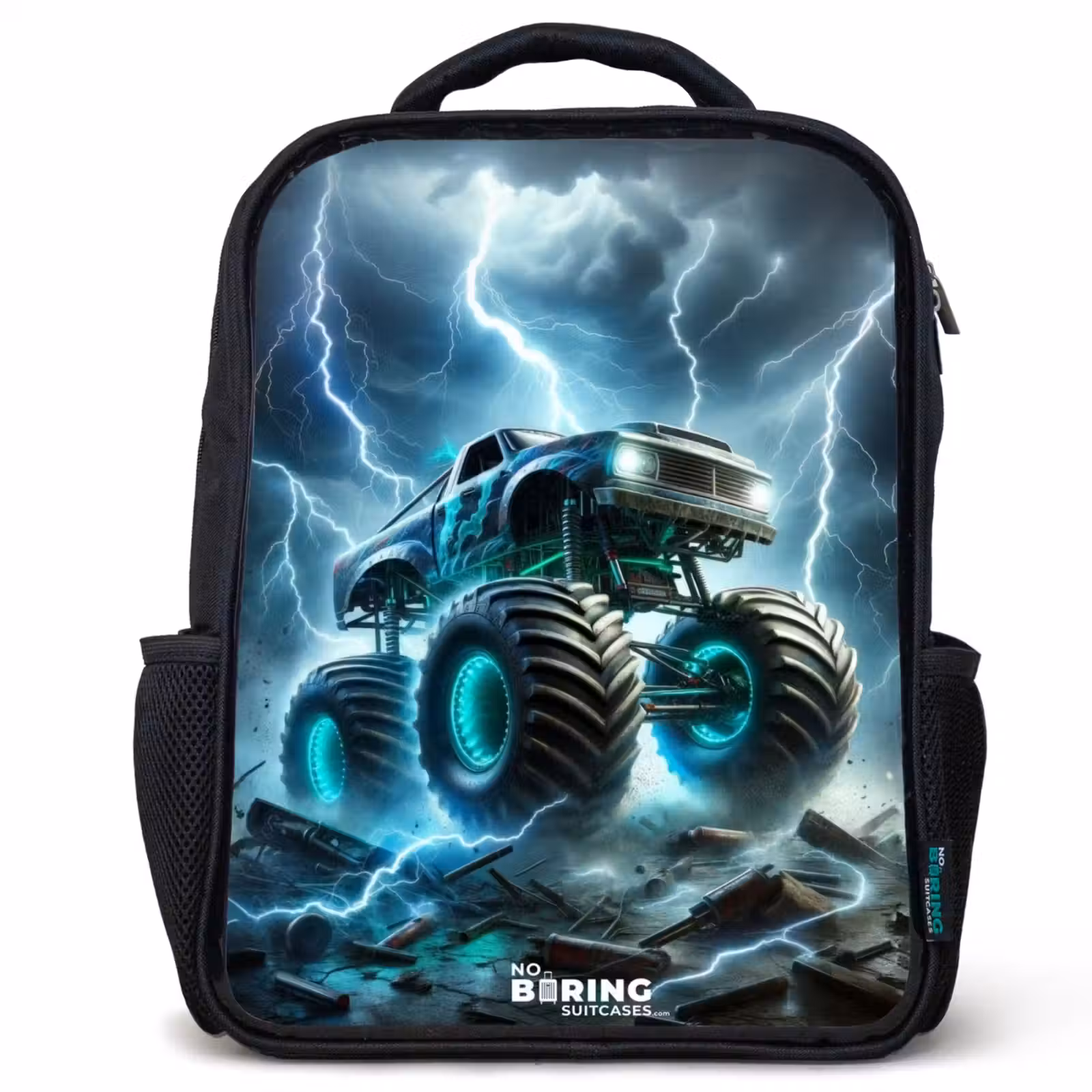 Kids backpack - Black - Thunder Wheels — 1