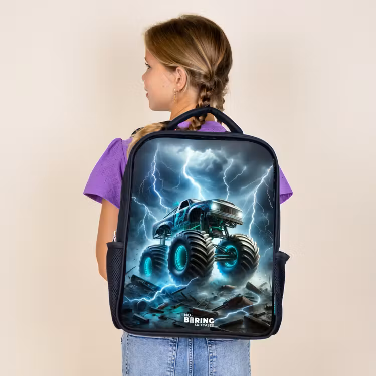 Kids backpack - Black - Thunder Wheels — 4