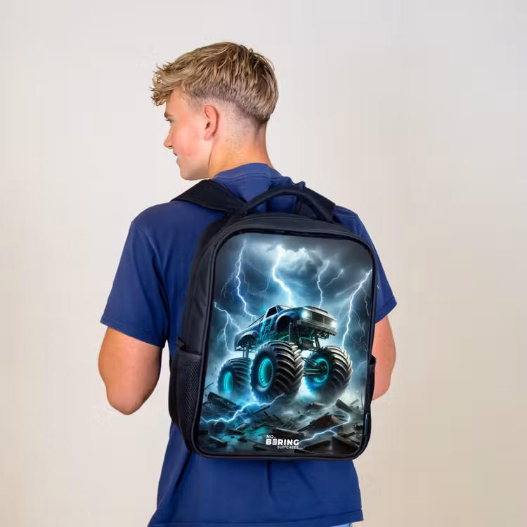 Kids backpack - Black - Thunder Wheels — 5