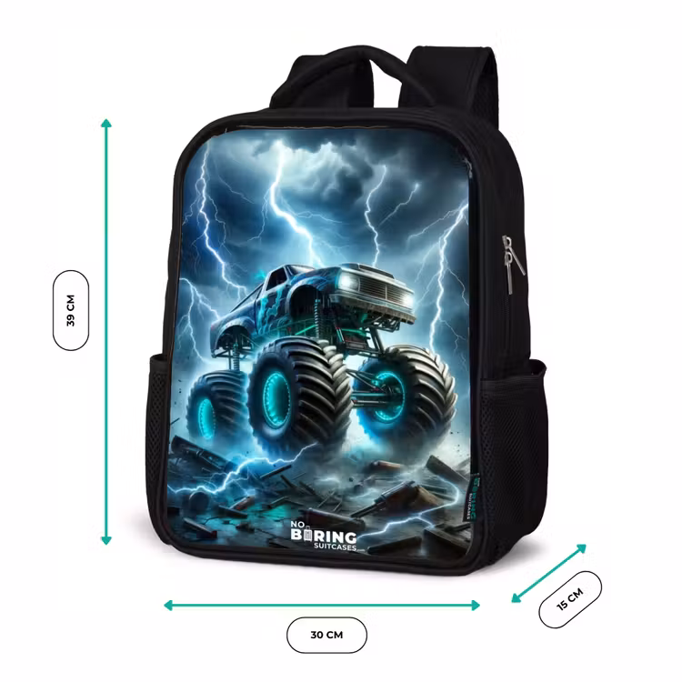 Kids backpack - Black - Thunder Wheels — 8