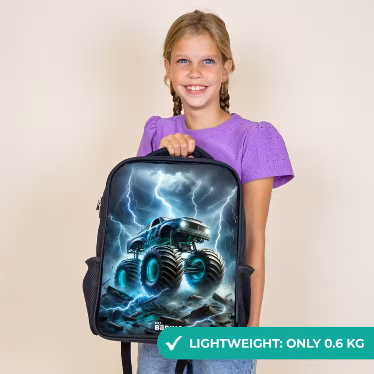 Kids backpack - Black - Thunder Wheels — 9