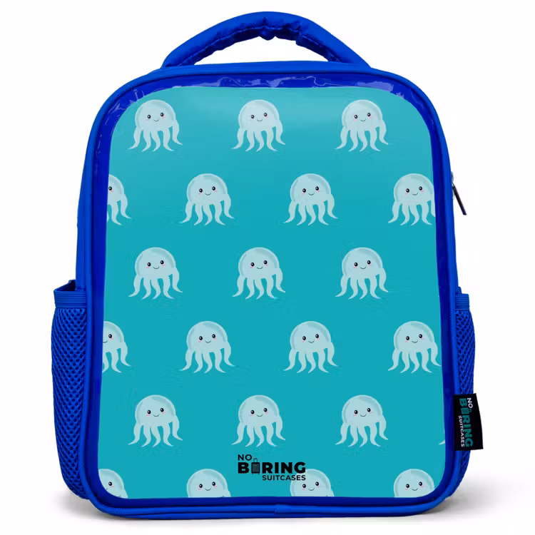 Kids backpack - Blue - Cute jellyfish — 1