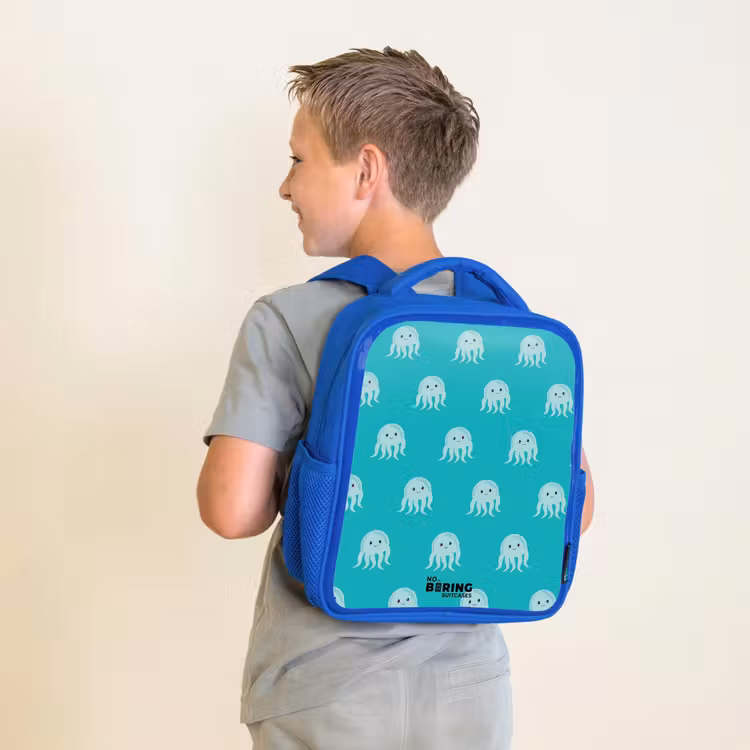 Kids backpack - Blue - Cute jellyfish — 2