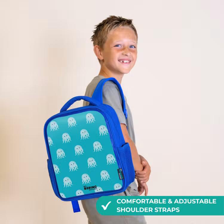 Kids backpack - Blue - Cute jellyfish — 4