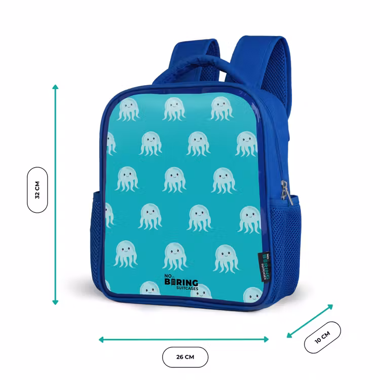 Kids backpack - Blue - Cute jellyfish — 6