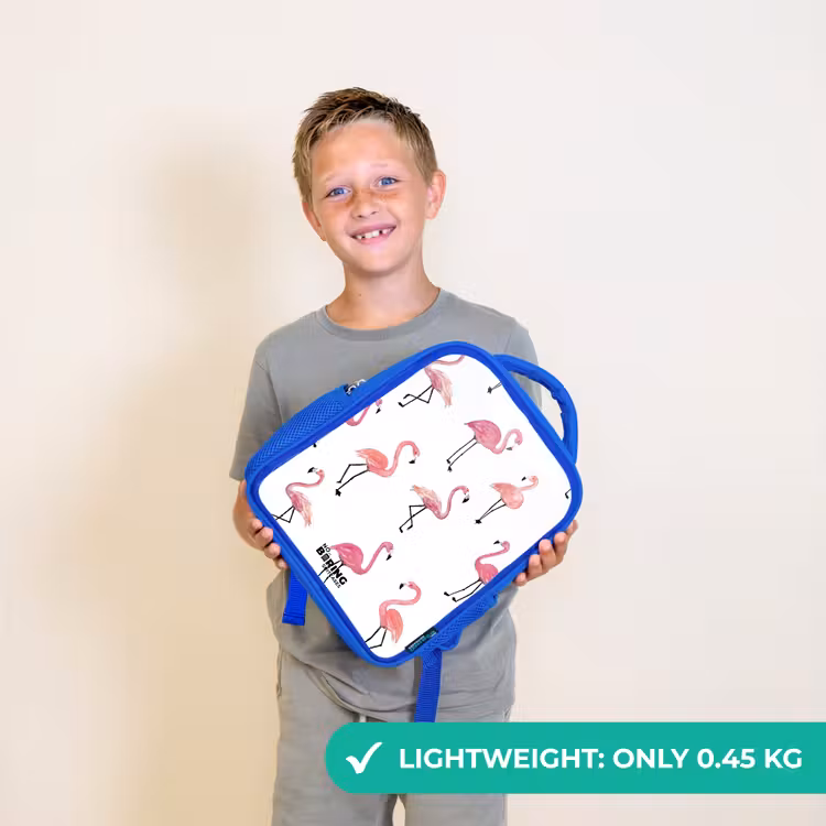 Kids backpack - Blue - Flamingo party — 3