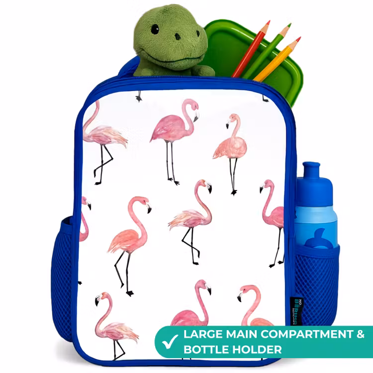 Kids backpack - Blue - Flamingo party — 5