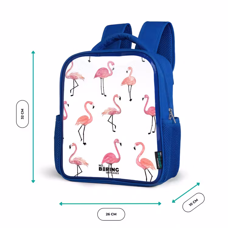 Kids backpack - Blue - Flamingo party — 6