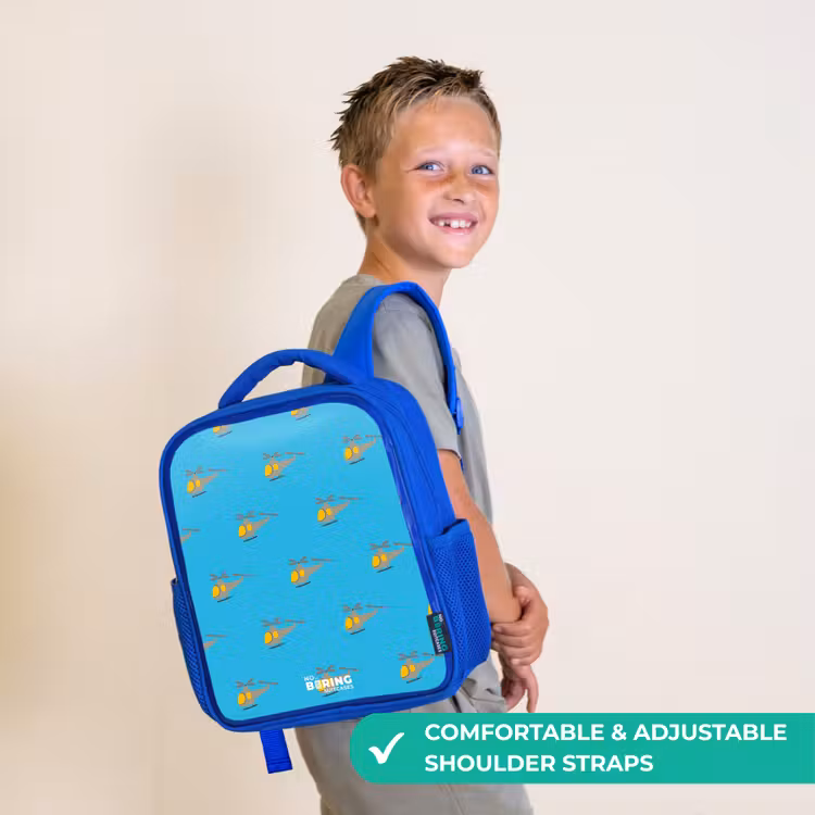 Kids backpack - Blue - Helicopter fuss — 4