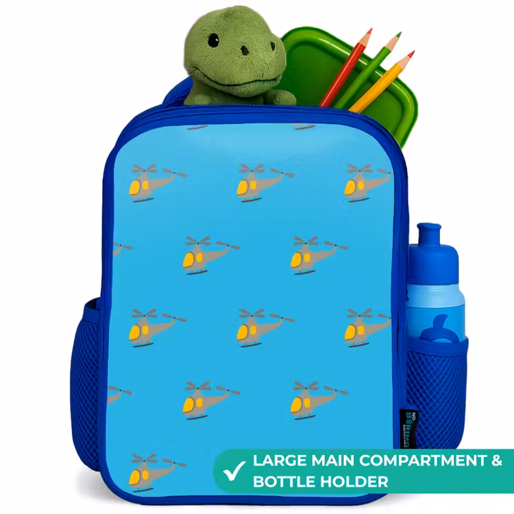 Kids backpack - Blue - Helicopter fuss — 5