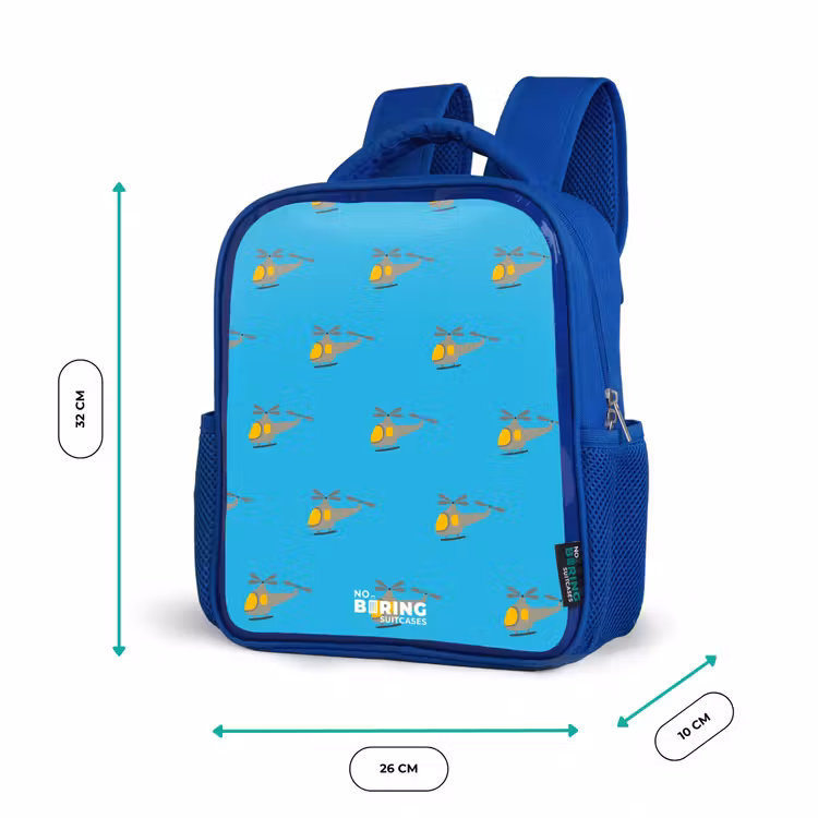 Kids backpack - Blue - Helicopter fuss — 6