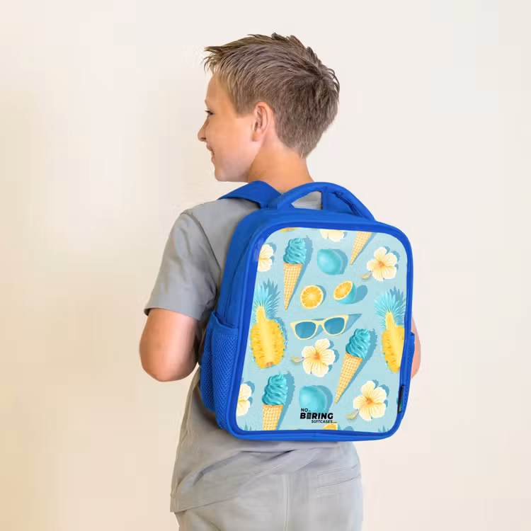 Kids backpack - Blue - Ibiza icecream — 2