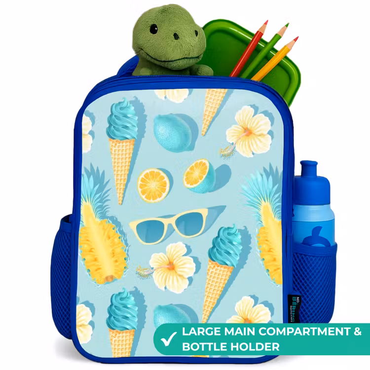 Kids backpack - Blue - Ibiza icecream — 5