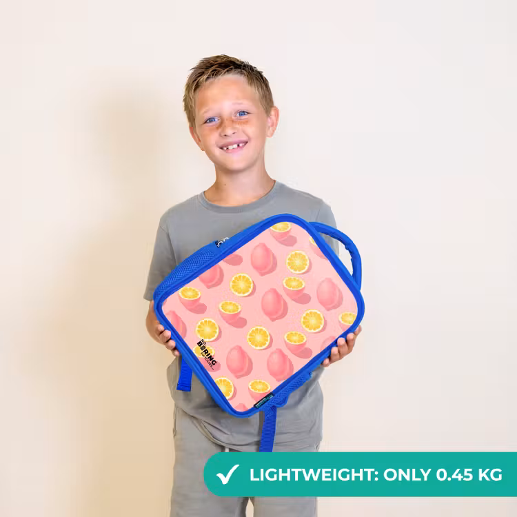 Kids backpack - Blue - Pink limoncello — 3