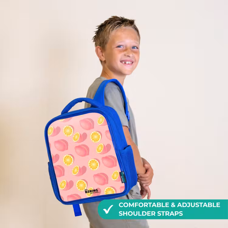 Kids backpack - Blue - Pink limoncello — 4